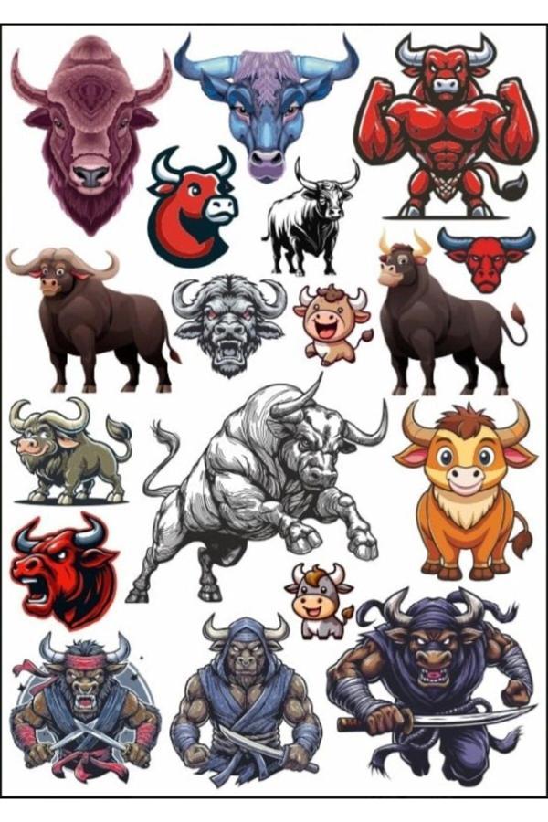 Kızgın Boğa Sticker Set 2 - Image 1