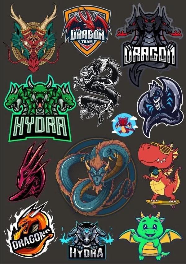Ejderhalar Sticker Set 11 14 Parça Telefon, Tablet, Defter, Laptop Sticker - Image 1