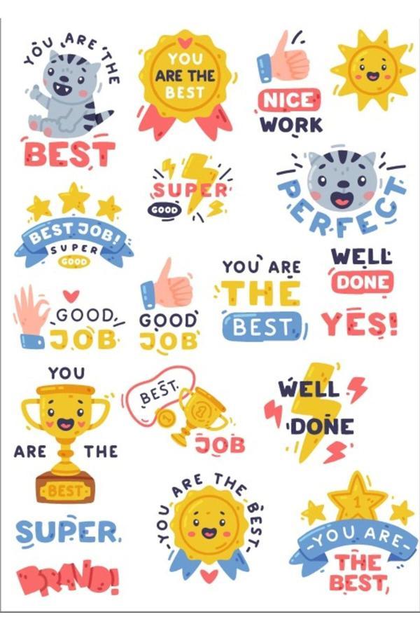 Onaylama Cümleleri İngilizce Sticker Set - Image 1