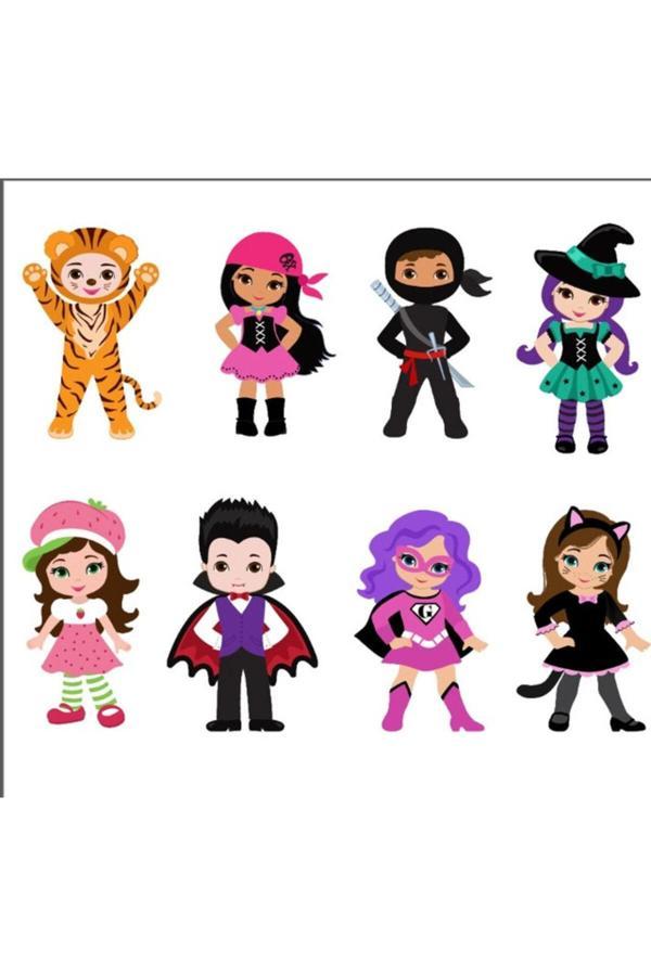 Kostüm Partisi Sticker Set - Image 1