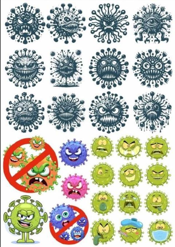 Virüs Sticker Set - Image 1