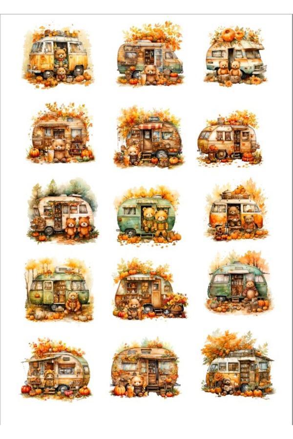 Sonbahar ve Karavan Sticker Set - Image 1