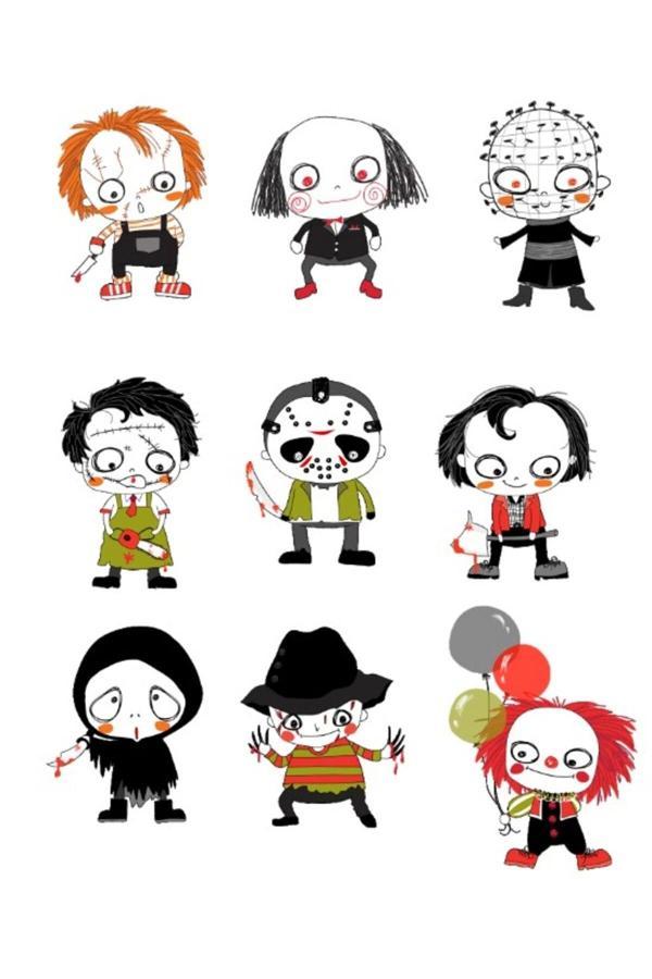 Korkunç Karakterler Sticker Set - Image 1