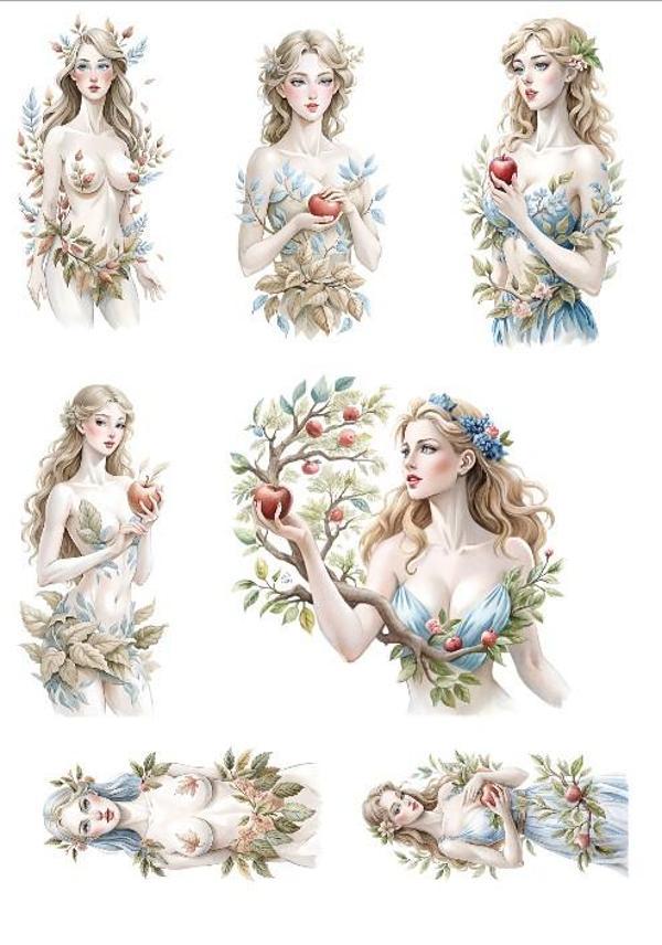 çiçekli Kız Sticker Set - Image 1
