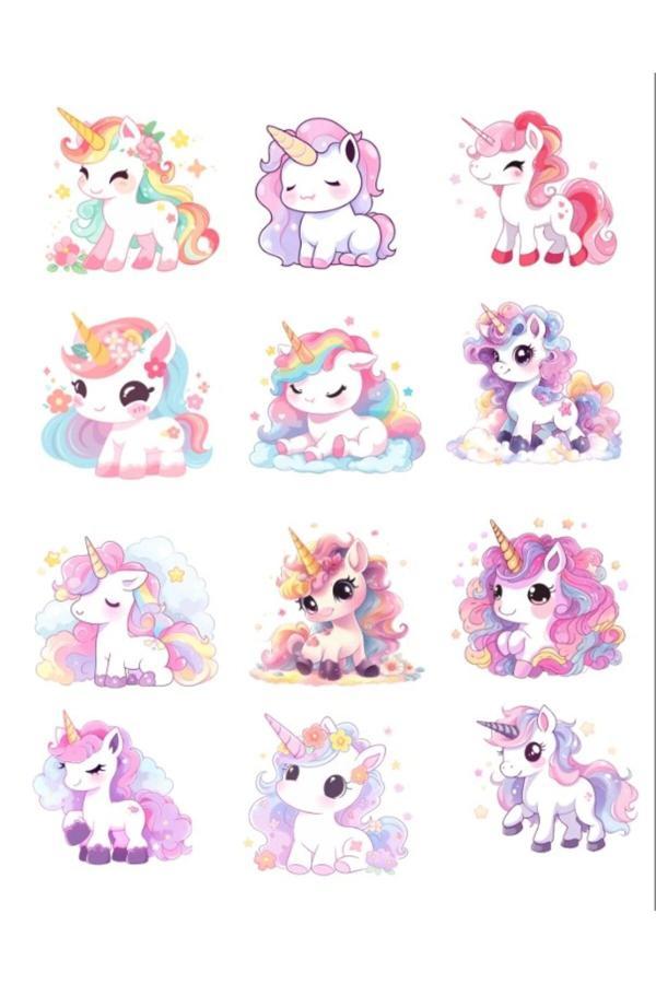 Tek Boynuzlu Atlar Sticker Set - Image 1