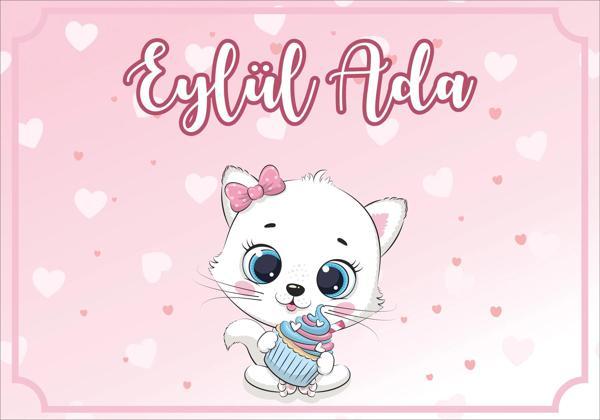 Kedi Teamlı Doğum Günü Afişi 50X70 cm - Image 1