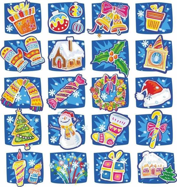 Kış Temalı Sticker Set 20 Parça Telefon, Tablet, Defter, Laptop Sticker - Image 1