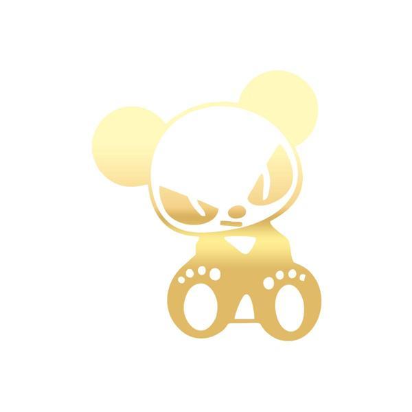 Kızgın Panda Araba Sticker 17x17 Cm Gold - Image 1