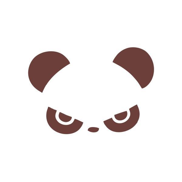 Kızgın Panda Araba Sticker 17x17 Cm Kahverengi - Image 1