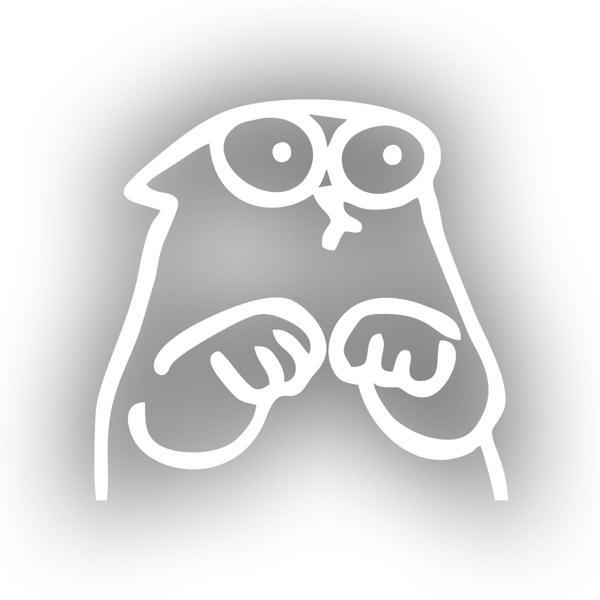 Komik Kedi Araba Sticker 17x17 Cm Beyaz - Image 1