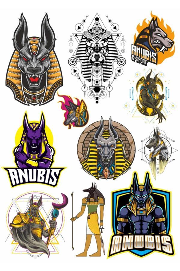 Anubis Sticker Set-1 11 Parça Telefon, Tablet, Defter, Laptop Sticker - Image 1