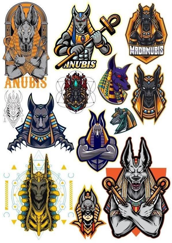 Anubis Sticker Set-2 9 Parça Telefon, Tablet, Defter, Laptop Sticker - Image 1