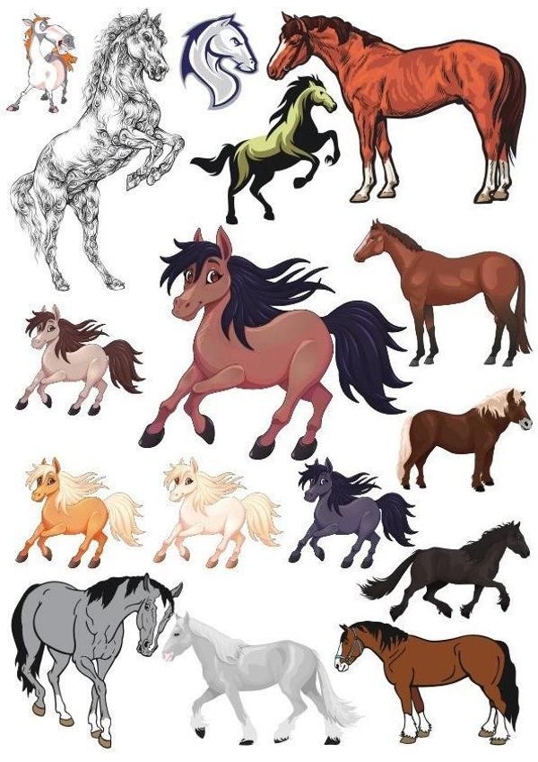 At Sticker Set-1 13 Parça Telefon, Tablet, Defter, Laptop Sticker - Image 1