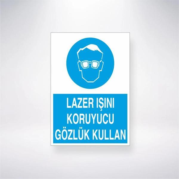 Lazer Işını Koruyucu Gözlük Kullan Sticker 20X28 Cm - Image 1