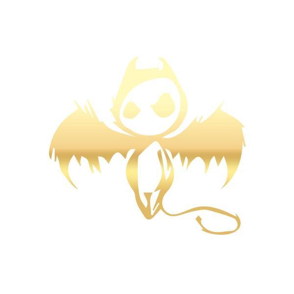 Korkunç Melek Sticker 17x17 Cm Gold - Image 1
