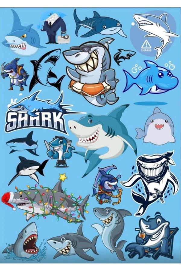 Köpek Balığı Sticker Set 3 - Image 1