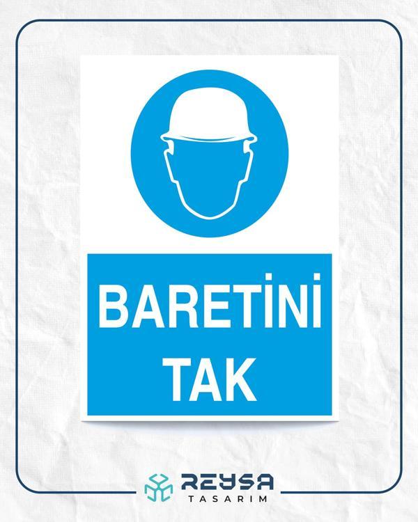 Baretini Tak iş Güvenlik Panosu Sticker 20X28 Cm - Image 1
