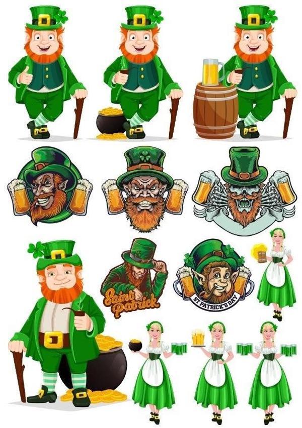 İrlandalı Sticker Set-1 13 Parça Telefon, Tablet, Defter, Laptop Sticker - Image 1