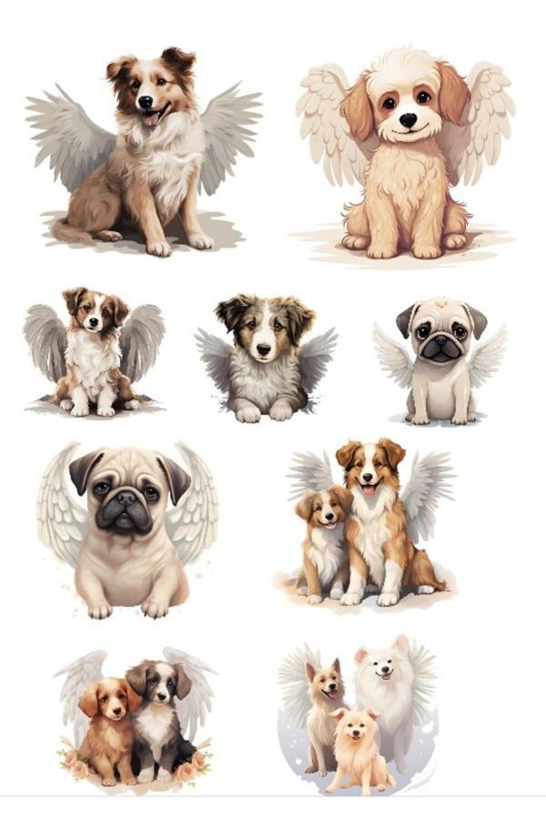 Kanatlı Köpekler Sticker Set - Image 1