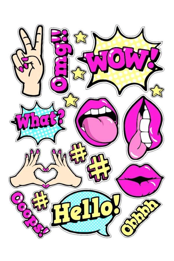 Popüler Kültür Kız Sticker Set 1 - Image 1