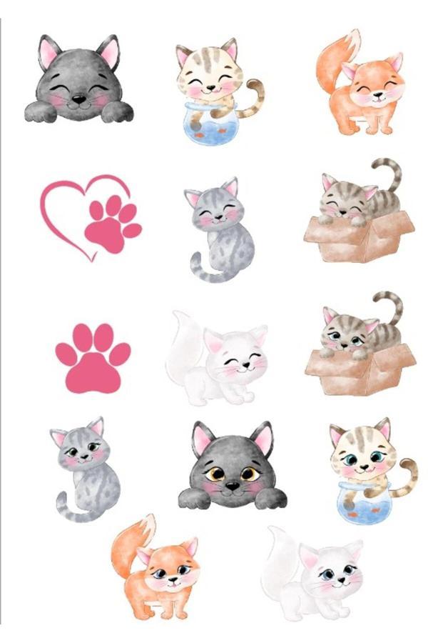 Sevimli Kedi Sticker Set 2 - Image 1