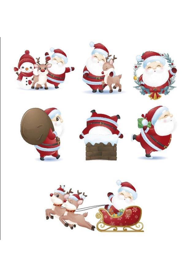 Noel Baba Sticker Set 4 - Image 1