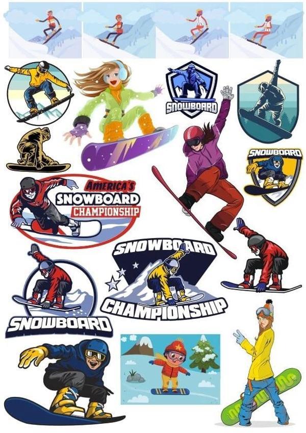 Kış Temalı Sticker Set 2 28 Parça Telefon, Tablet, Defter, Laptop Sticker - Image 1