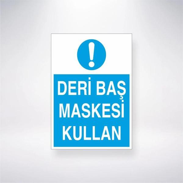 Deri Baş Maskesi Kullan Sticker 20X28 Cm - Image 1