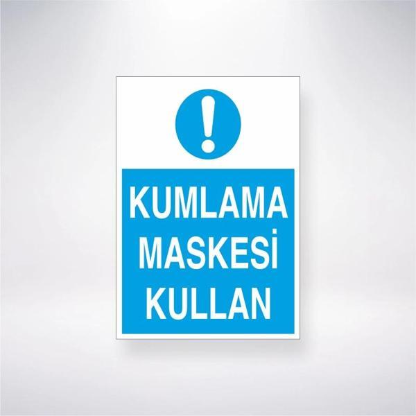 Kumlama Maskesi Kullan Sticker 20X28 Cm - Image 1