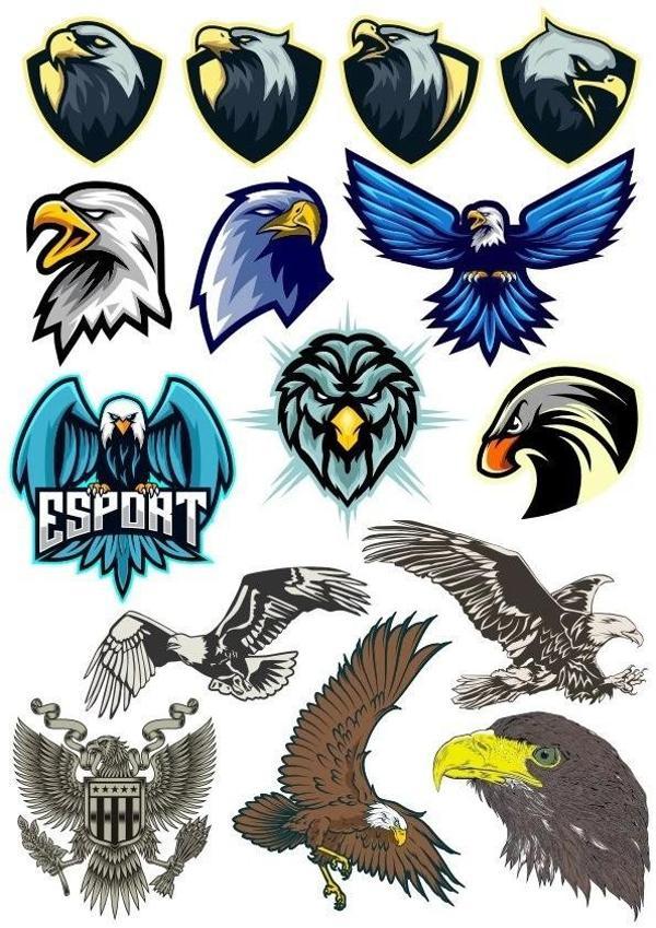 Kartal Eagle Sticker Set-2 15 Parça Telefon, Tablet, Defter, Laptop Sticker - Image 1