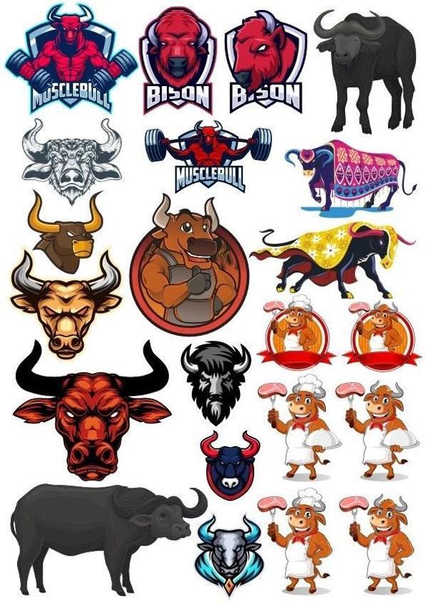 Boğa Stciker Set-16 16 Parça Telefon, Tablet, Defter, Laptop Sticker - Image 1