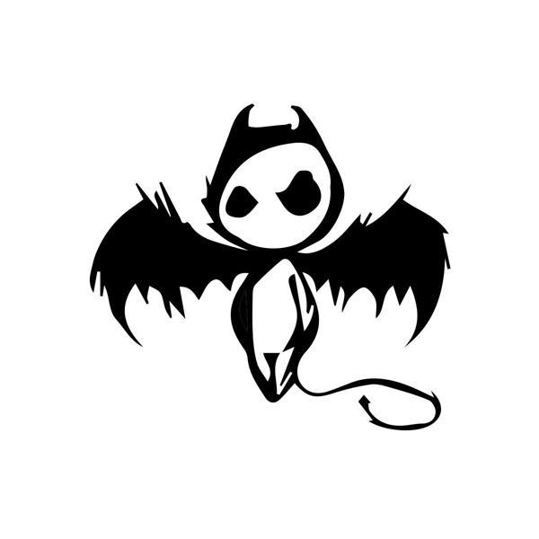 Korkunç Melek Sticker 17x17 Cm Siyah - Image 1