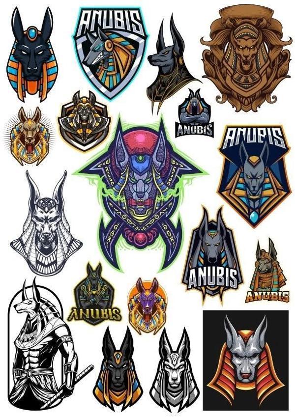 Anubis Sticker Set-4 13 Parça Telefon, Tablet, Defter, Laptop Sticker - Image 1