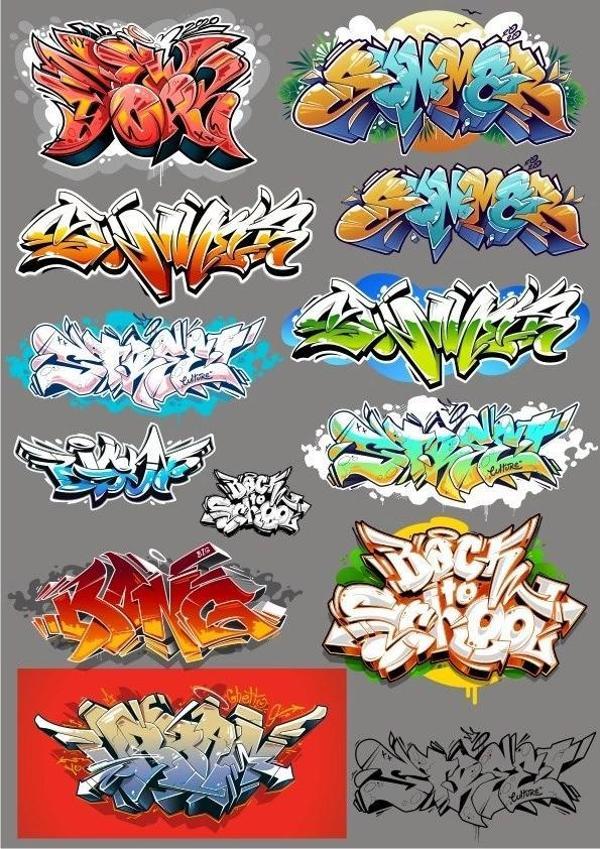 Grafiti Sticker Set 13 Parça Telefon, Tablet, Defter, Laptop Sticker - Image 1