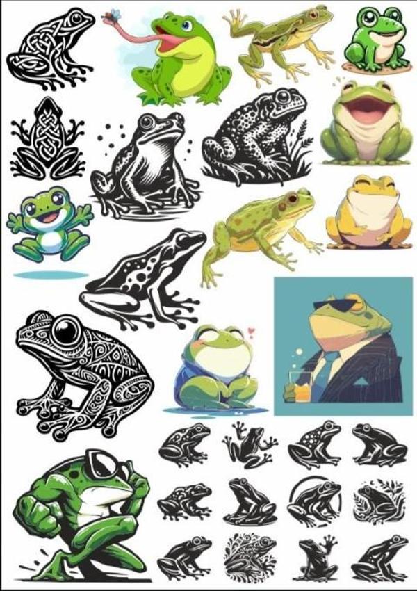 Kurbağa Sticker Set - Image 1