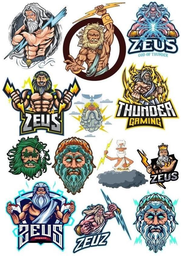 Zeus Sticker Set 11 13 Parça Telefon, Tablet, Defter, Laptop Sticker - Image 1