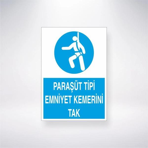 Paraşüt Tipi Emniyet Kemerini Tak Sticker 20X28 Cm - Image 1
