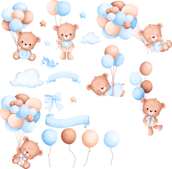 Sevimli Uykucu Ayıcık Sticker 1 13 Parça Telefon, Tablet, Defter, Laptop Sticker - Image 1