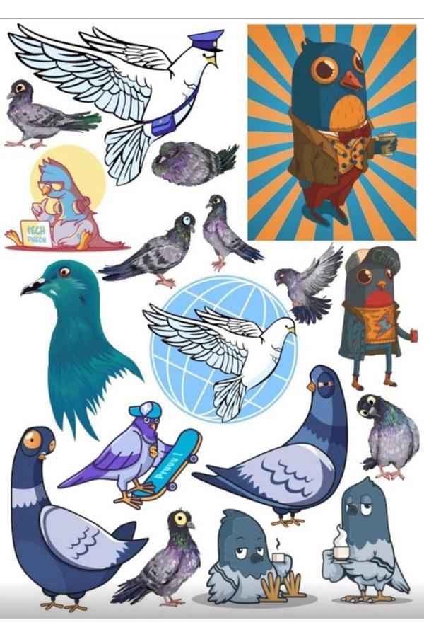 Güvercin Sticker Set 1 - Image 1
