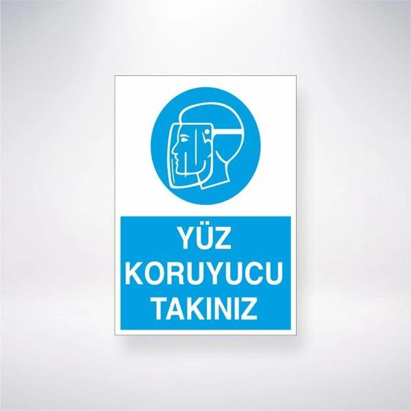 Yüz Koruyucu Takınız Sticker 20X28 Cm - Image 1