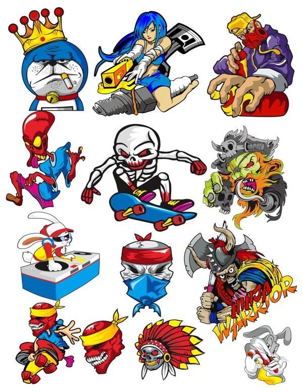 Tavşan Sticker Set 7 15 Parça Telefon, Tablet, Defter, Laptop Sticker - Image 1