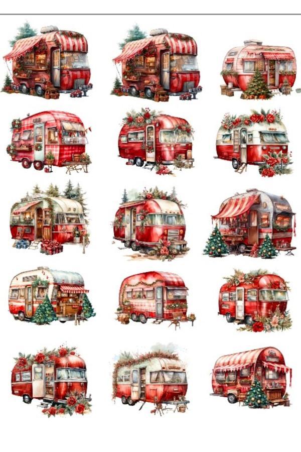 Kırmızı Karavan Sticker Set - Image 1