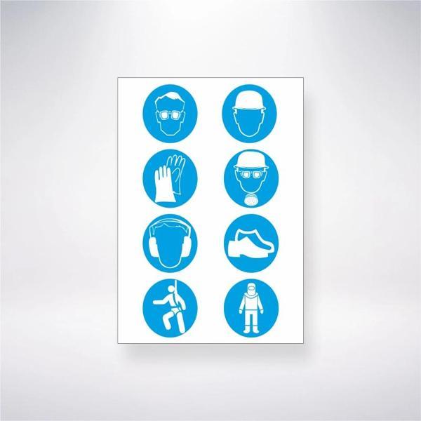 Koruyucu Malzeme Sembolleri 2 Sticker 20X28 Cm - Image 1