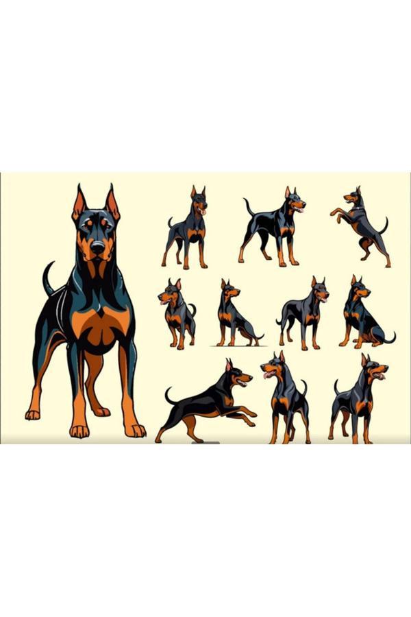 Doberman Sticker Set - Image 1