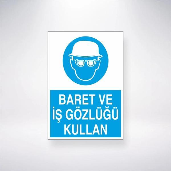 Baret ve İş Gözlüğü Tak Sticker 20X28 Cm - Image 1