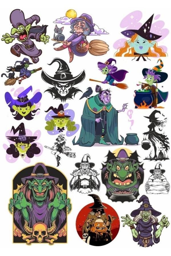 Cadı ve Büyücü Sticker Set 1 - Image 1