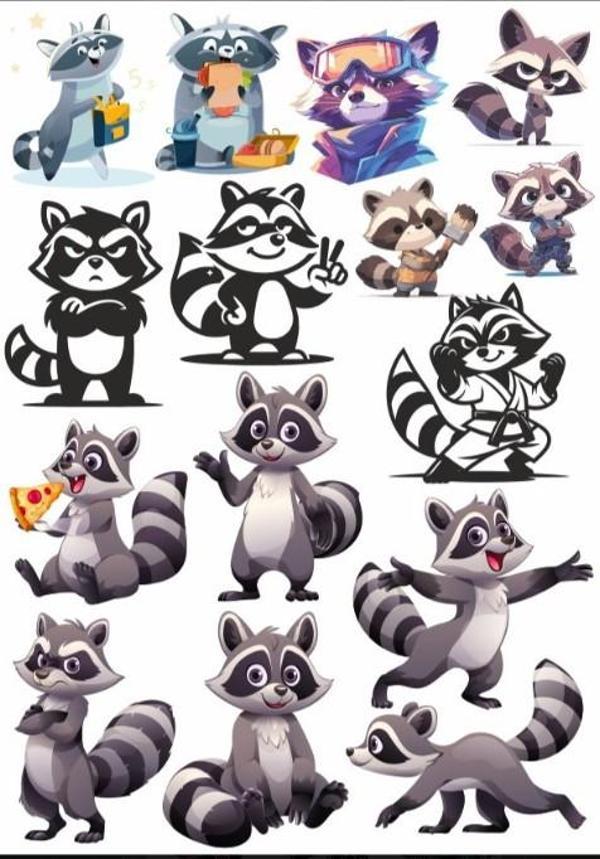 Rakun Sticker Set - Image 1