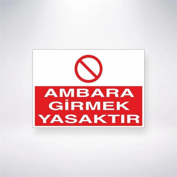 Ambara Girmek Kesinlikle Yasaktır Sticker 20X28 Cm - Image 1