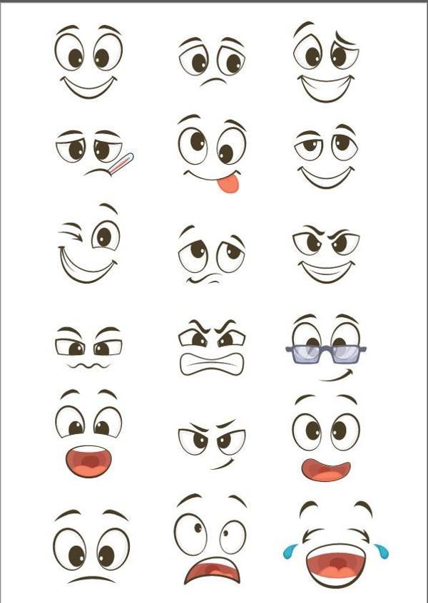 Yüz İfadeleri Sticker Set - Image 1
