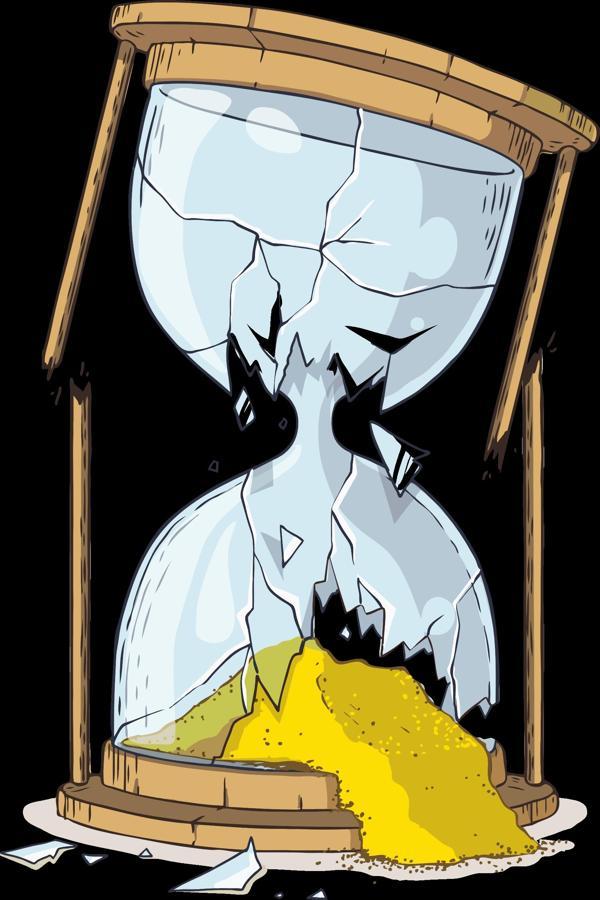 Kum Saati Sticker 10x10 cmRenkli Sticker - Image 1